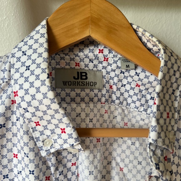 JB workshop short sleeve button down M - Picture 2 of 2